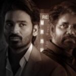 Kubera movie poster featuring Dhanush, Nagarjuna, and Rashmika Mandanna.