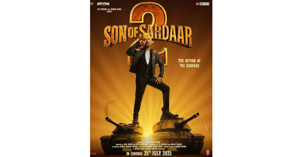 Ajay Devgn wearing a turban in the first poster of Son of Sardaar 2